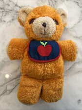 Vintage 1975 Fisher Price 11" Orange Freddy Teddy Bear Squeaker Works