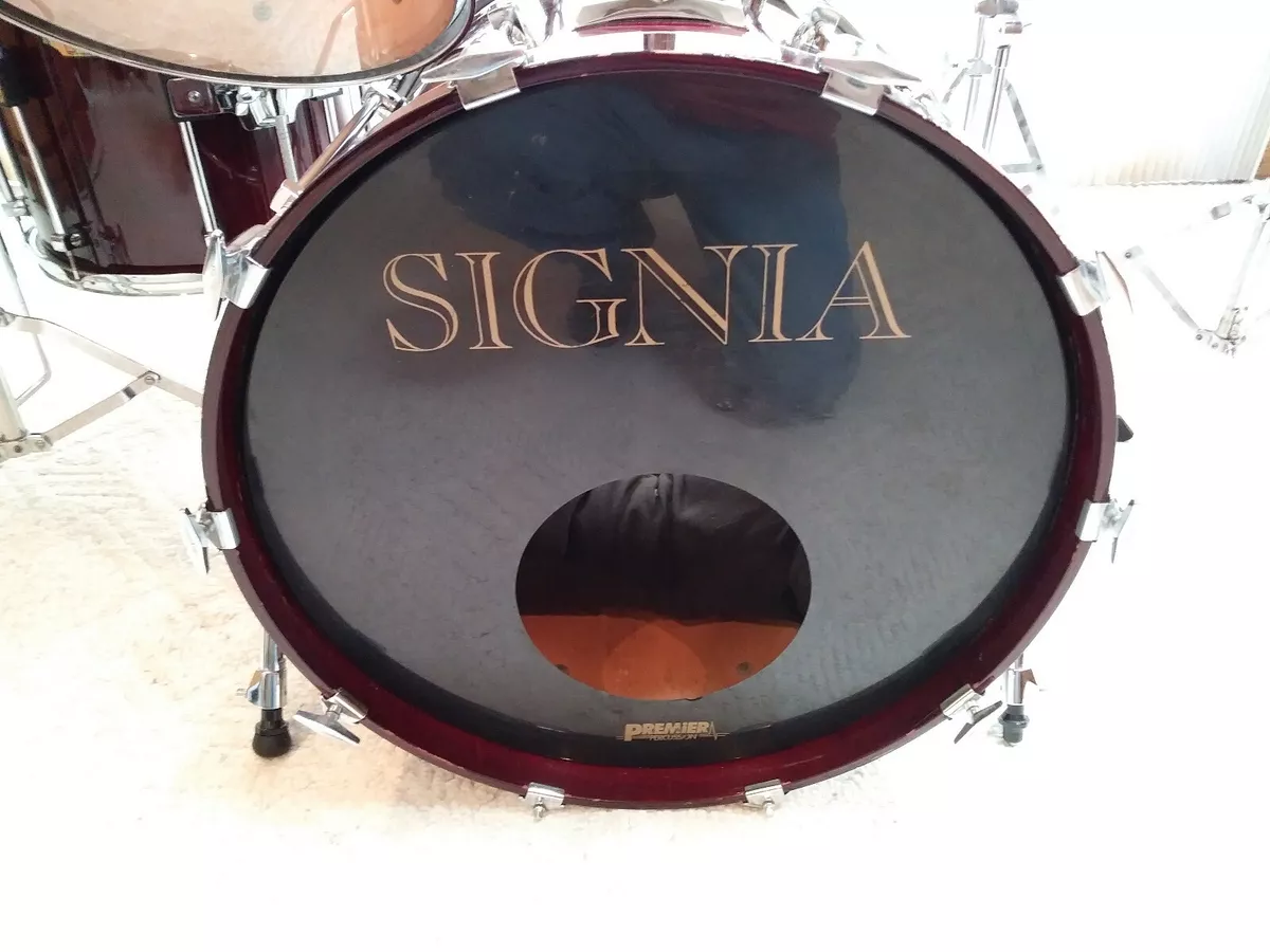 Premier Signia cherry maple drum set Roadrunner Paiste UFIP