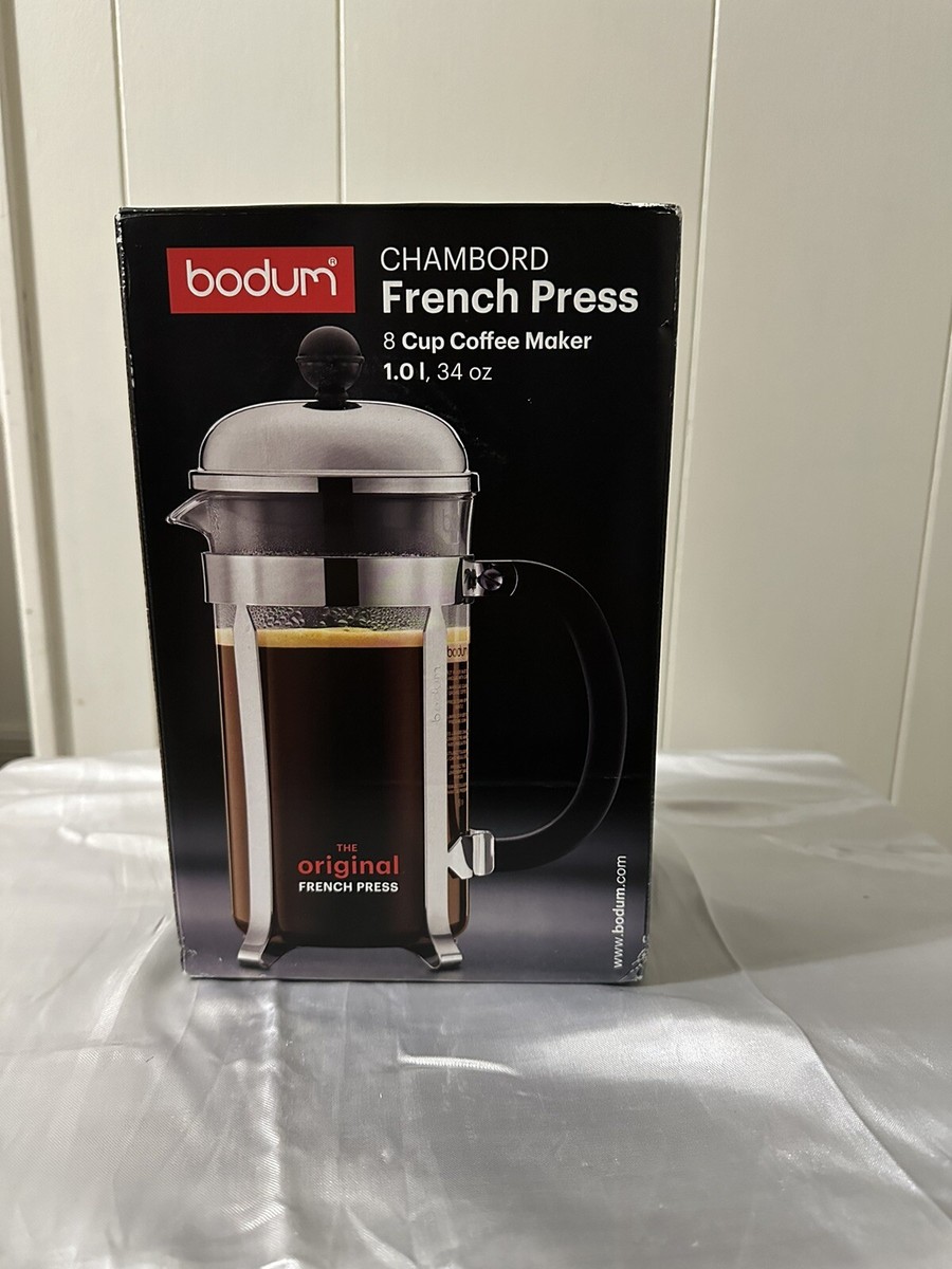 Bodum Chambord 12 cup French Press Coffee Maker 51 oz Chrome for