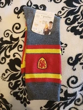 NWT Bioworld Harry Potter Gryffindor House Men's Crew Socks Sz 10-13 (shoe 8-12)