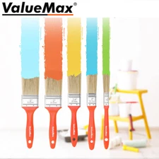 ValueMax 5-Pack Paint Brush Set w/4 Sizes Wall Brush Flat Small Paintbrushes Set