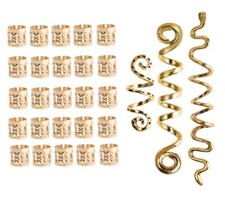 18 Pcs Hair Braid DIY Dread Dreadlock Beads Adjustable Snake Cuff Clip Gift