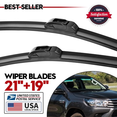 21'' + 19'' 2003-2008 For Toyota Matrix Durable Quality Windshield Wiper Blades