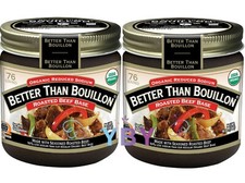 2 Packs Better Than Bouillon Organic Roasted Beef Base Bouillon 21 oz Each Pack