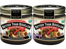 2 Packs Better Than Bouillon Organic Roasted Beef Base Bouillon 21 oz Each Pack