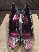 Nine West Printed Platform Heels, 9.5 M