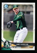 2018 Bowman Chrome #BCP44 James Kaprielian Prospect Oakland Athletics