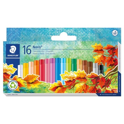 Staedtler Noris Oil Pastels Crayons Nib 8mm 16 in Pack - Assorted Colours