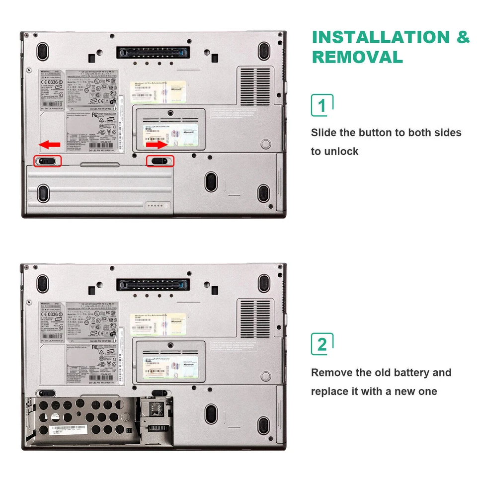 Battery for Dell Latitude D620 D630 D640 Precision M2300 PC764 TC030 GD775 UK - Image 3 of 4