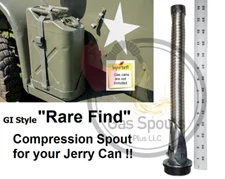 Vintage USMC Type Flexible Spout Nozzle HIGH FLOW Metal Gas Jeep Jerry Can Clamp