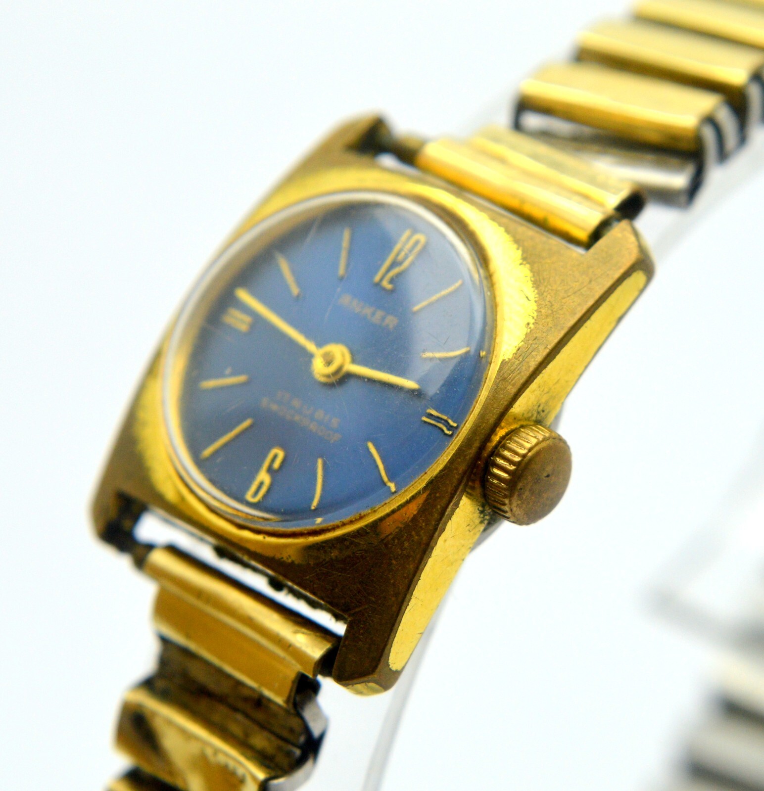 VINTAGE ANKER 17 JEWELS BLUE DIAL LADIES MECHANICAL WATCH | eBay