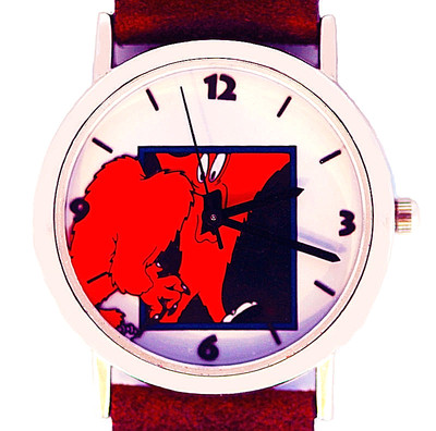 Gossamer 'In The Mirror', Fossil Warner Bros, Leather New Collectible Watch $169