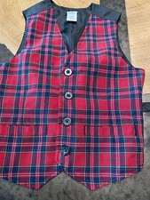 GYMBOREE TARTAN PLAID WOOL BLEND VEST BOYS SZ S 6-7