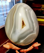 Botswana Achat Ei, Edelstein - Kugel - 91 * 73 mm - Skulptur -