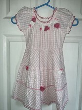 Girls Pink White Flower Dress Size 5T