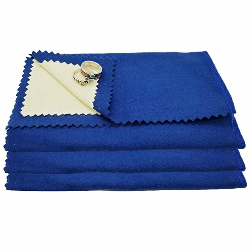 2Pack Jewelry Cleaning Polishing Cloth Instant Shine Protects Gold