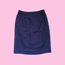 Vintage Navy Blue Pencil Skirt