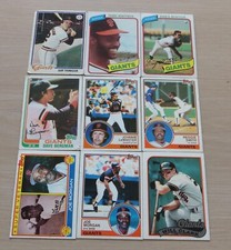 9-1978-89 Topps Baseball cards set#18 all mix Giants (See Total List below)