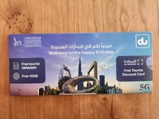 Dubai free tourist SIM 5G 10GB - unused