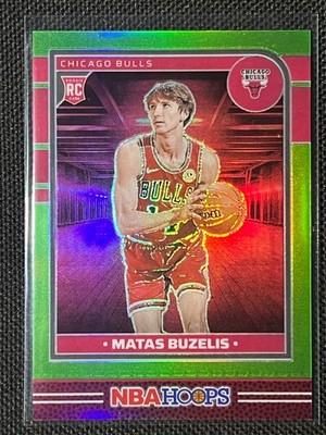 2024-25 PANINI NBA HOOPS   MATAS BUZELIS RC PREMIUM LIME GREEN /149 BULLS  #241
