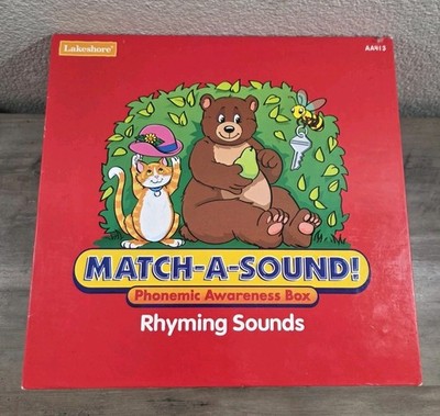 Lakeshore Match A Sound Rhyming Phonemic Box AA413 Complete Mats 26/30 