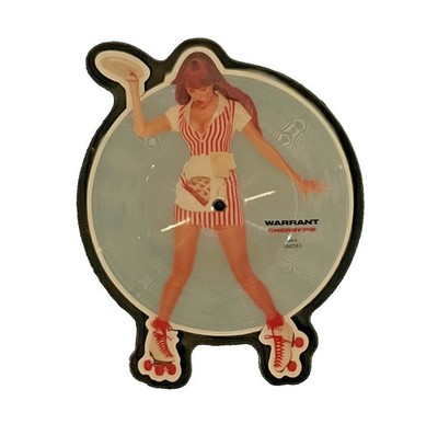 Warrant - Cherry Pie | Picture Disc 7'' in Form - Rare 1990 CBS - Glam Metal Col