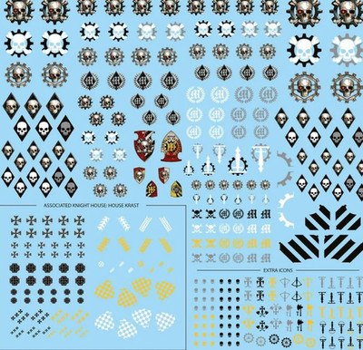 Warhammer EPIC 30K (8mm) - Legio Metalica Titan Decal Sheet - #1 OOP