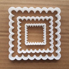 Square Plaque Frame Shape Cookie Cutter Dough Biscuit Pastry Fondant Sharp