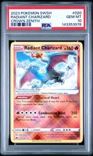 2023 POKEMON SWORD & SHIELD CROWN ZENITH #020 RADIANT CHARIZARD PSA 10