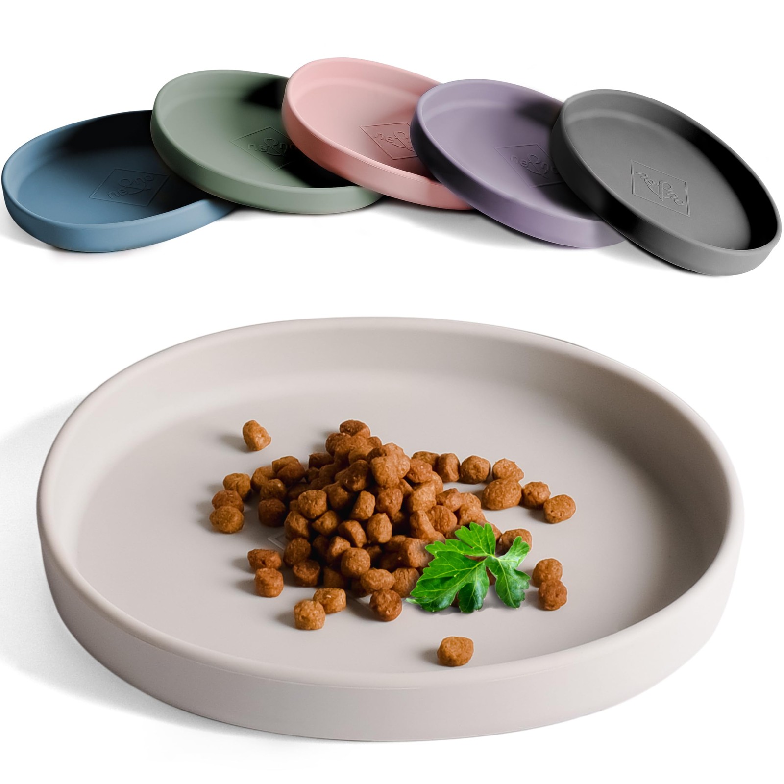 Mangeoire plate en silicone pour chat Nala Collection | Fini le gaspillage, grand bol assiette