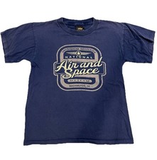 Vintage Smithsonian National Air and Space Museum T-Shirt Navy Blue Youth L / XS