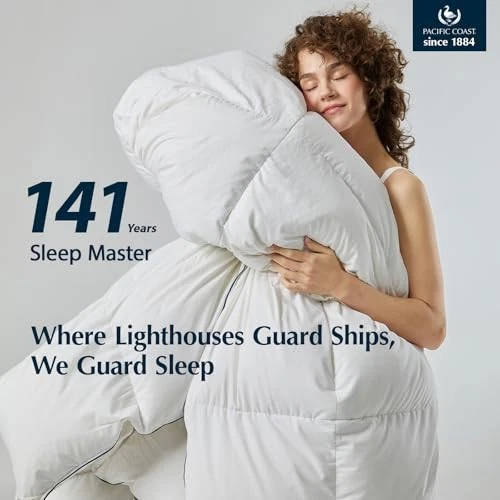  Edredones de fibra de plumón de ganso tamaño edredón, todas las estaciones blanco king Foto 3 de 4