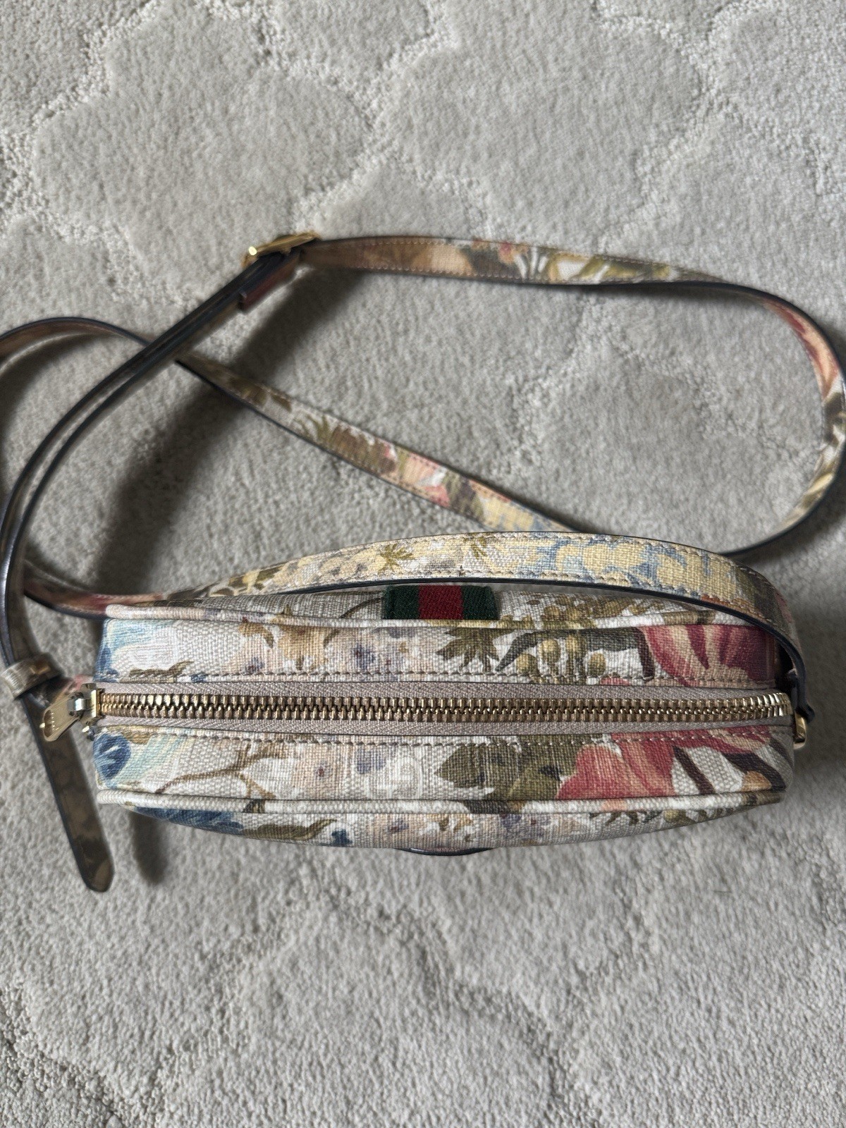 Auth Gucci Flora Ophidia GG Canvas Web Detail Crossbody Bag Small image 8