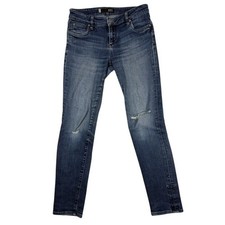 KUT from the Kloth Womens Size 2 Distressed Skinny Jeans Dark Wash Denim