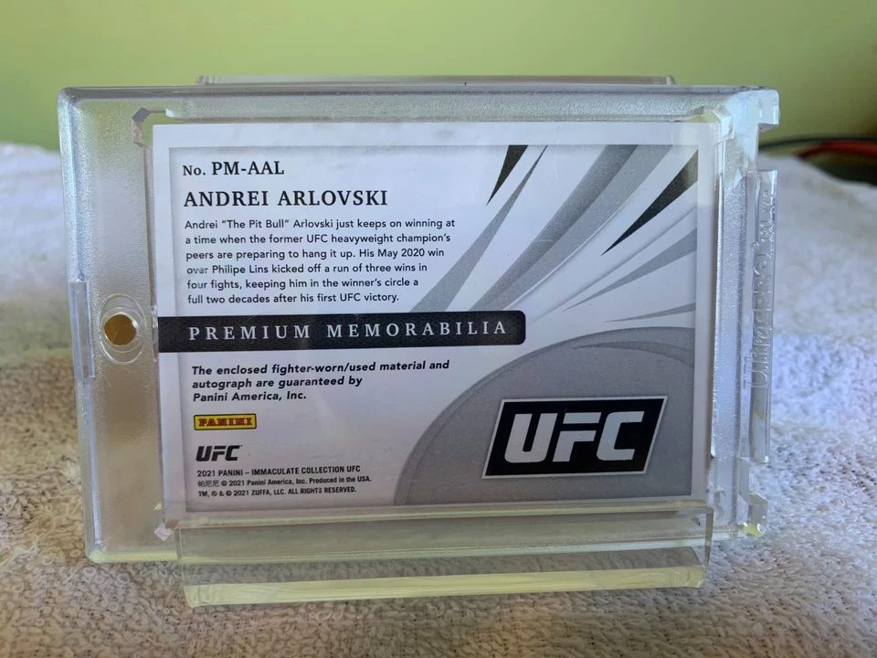 2021 UFC Immaculate Collection * Andrei Arlovski * Auto-Patch (#'d/99) - Image 3 of 3
