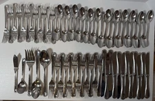 Gorham Braid Stainless Steel 18/10 65 Piece Dinner Flatware Set