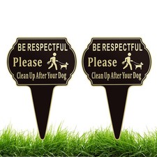 2 Pack Clean Up after Your Dog Signs Pick Up After Your dog sign 13.6"x9.6" w...