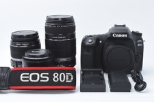 "Mint" Canon EOS 80D Camera  3Lens  EF 50mm EF-S 18-55mm EF-S 55-250mm  892