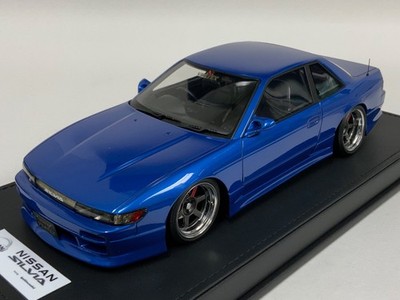 1/18 Ignition model  Nissan Silvia ( S13 ) Vertex  Blue Custom Leather Base