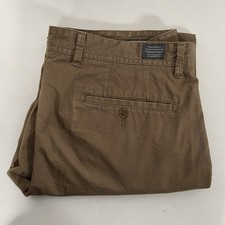 Trenery Mens Tan Chino Slim Straight Stretch Pants Size 38 Very Good JC154