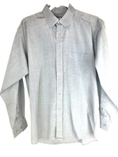 VERSACE JEANS COUTURE Men's 16/32-33 Logo Button Up Gray Pocket Dress Shirt