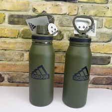 2 - Adidas 1L Water Bottle Focus Olive Green Stainless Steel 24 Hour Cold/12 Hot