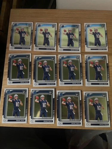 Drake Maye RC 2024 Panini Donruss Optic Rookie Base LOT (12) Patriots #229