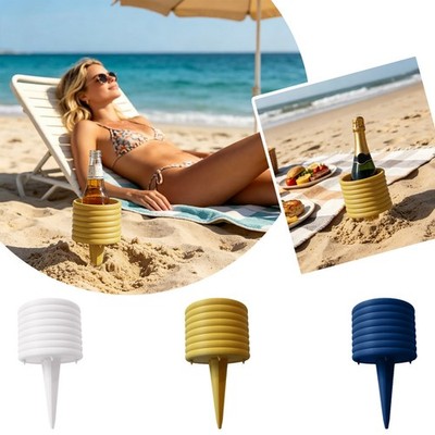 Beach Cup Holder Anti-Tip Stand Ideal for Beach and Camping Universal Fit
