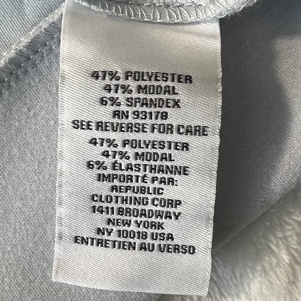 Blusa Camisa Magaschoni Súper Suave Manga Abullonada Azul Carrera Informal Tranquila Lujo L Foto 4 de 4