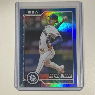 Bryce Miller 2026 Topps Series 1 True Blue /150 Color Match Seattle Mariners