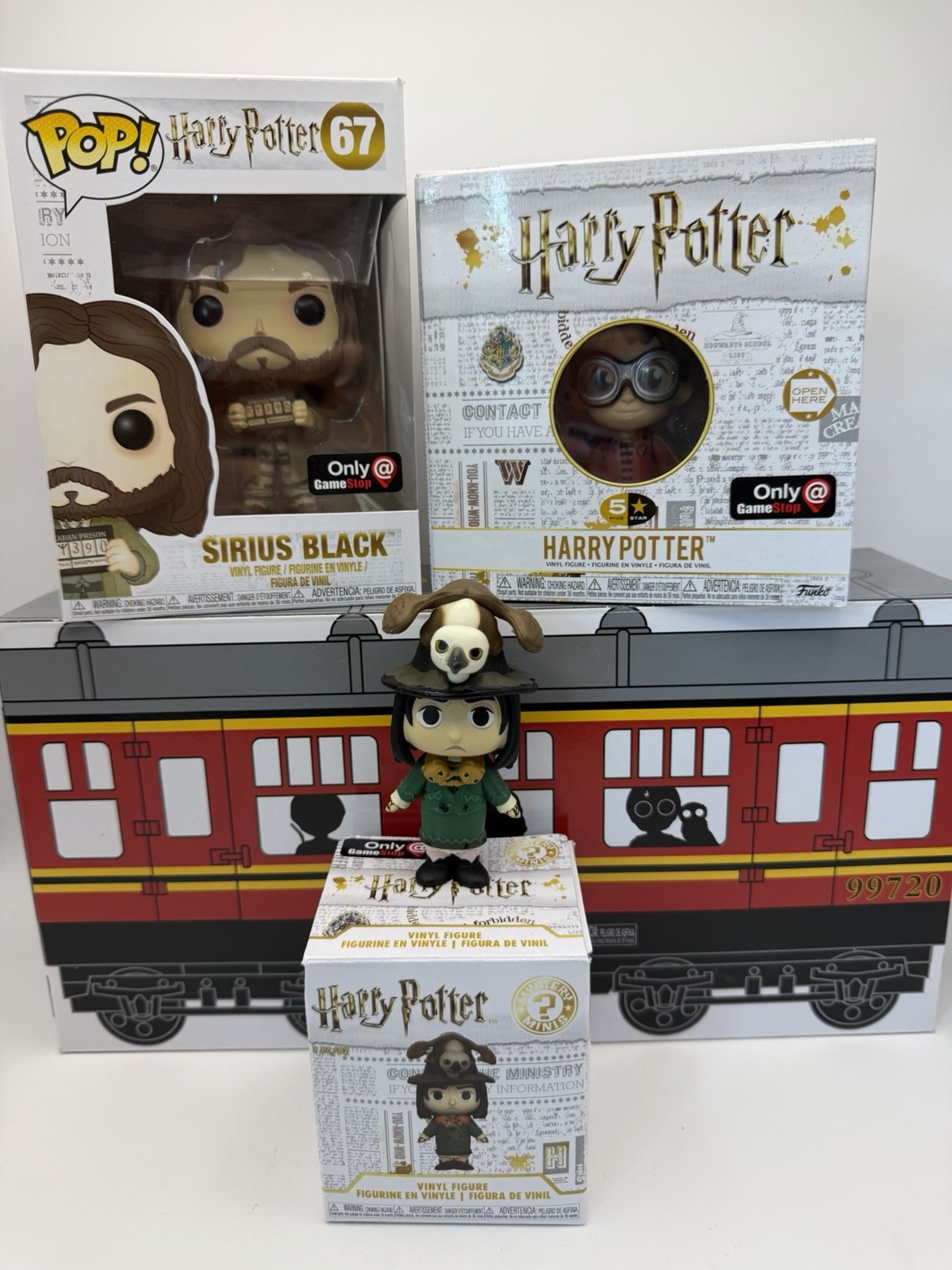 Harry Potter Funko Lote Sirio Negro Pop Cinco Estrellas Misterio Mini Tren Exhibición