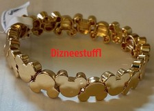 Disney Parks Goldtone Mickey Mouse Stretch Bracelet, NWT