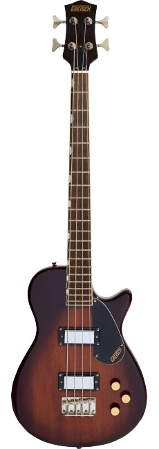 Бас-гитара Gretsch Streamliner Jet Club с одним срезом накладка Laurel Havana Burst 51590₽