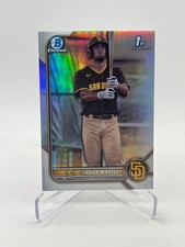 2022 BOWMAN CHROME DRAFT JAKOB MARSEE RC REFRACTOR SP #BDC-73 MARLINS 1ST